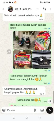 Testimonial Papan Bunga jakabaring